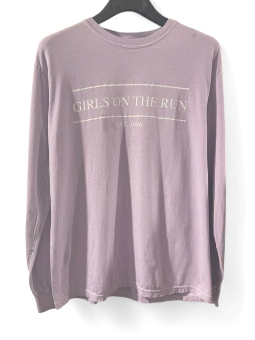 Vintage Lavender ‘Girls on the Run 1996’ Long Sleeve T-Shirt Size Large